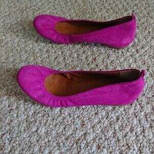 J. Crew pink/fuchsia Suede Ballet flat size 6